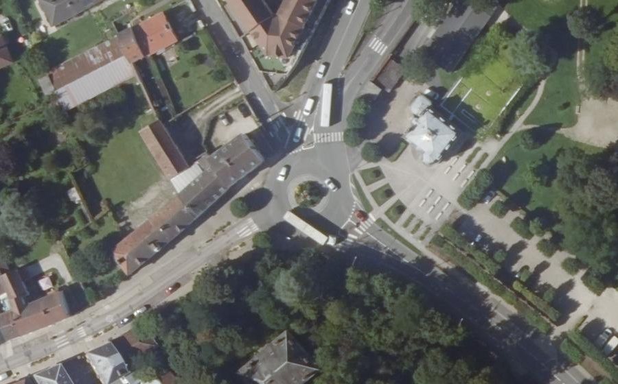 Vue aérienne du Place de Verdun