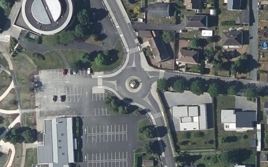 Vue aérienne du Rond-Point des Anciens Combattants d'A.F.N.