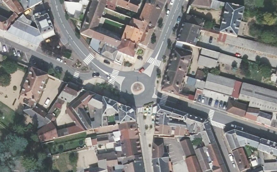 Vue aérienne du Place de la République