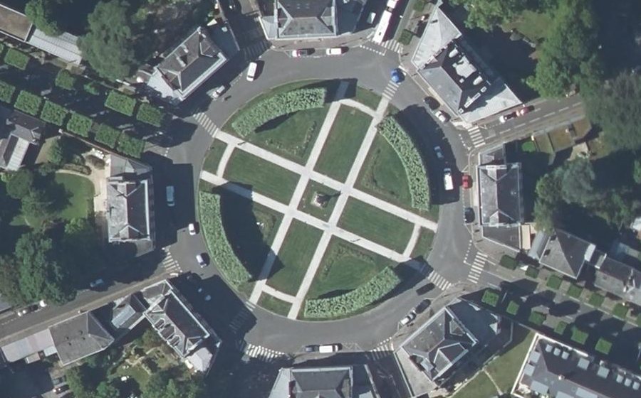 Vue aérienne du Place Général Mellinet