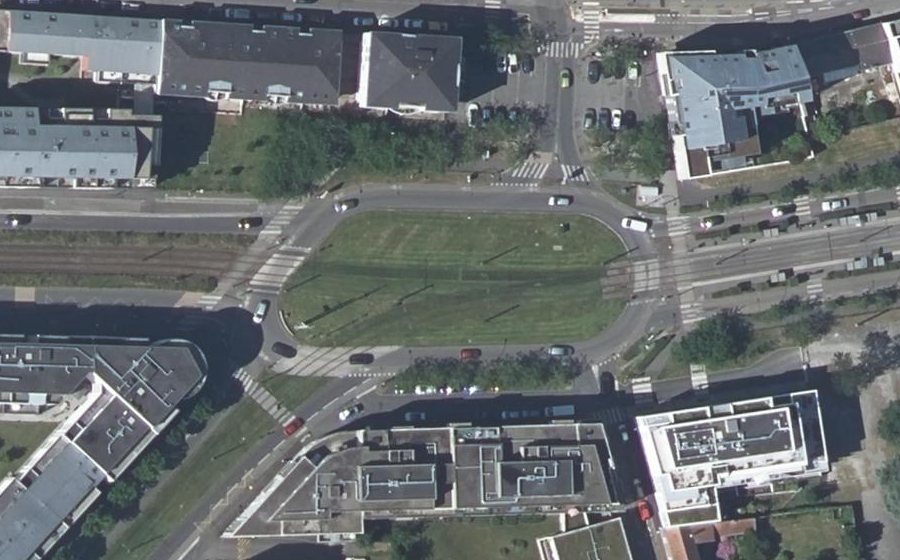 Vue aérienne du Place de la Croix Bonneau