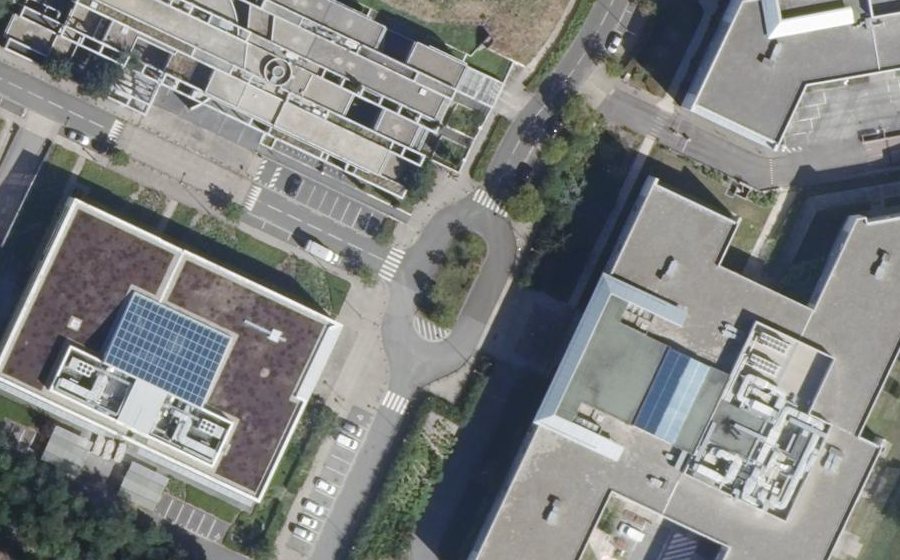 Vue aérienne du Rue de la Redoute