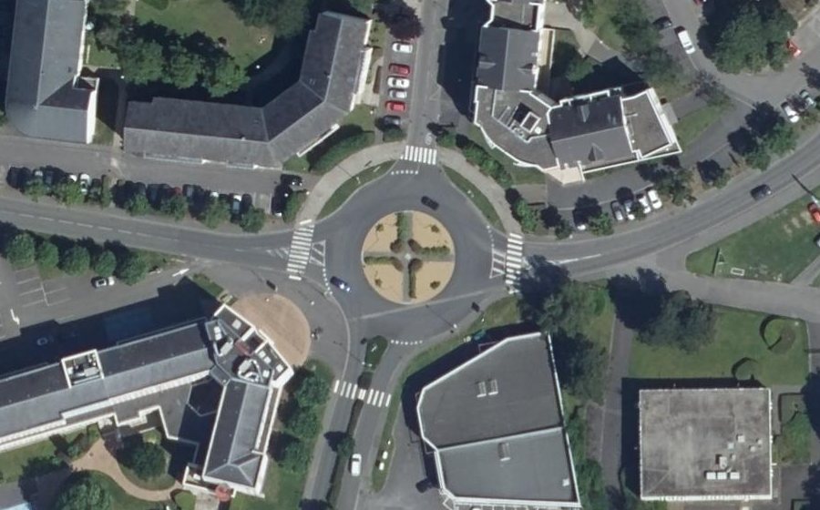 Vue aérienne du Rond-Point du Docteur Zamenhof