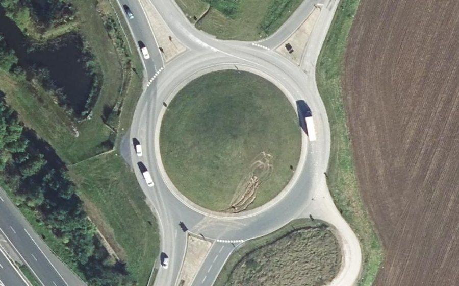 Vue aérienne du Giratoire de Thélus