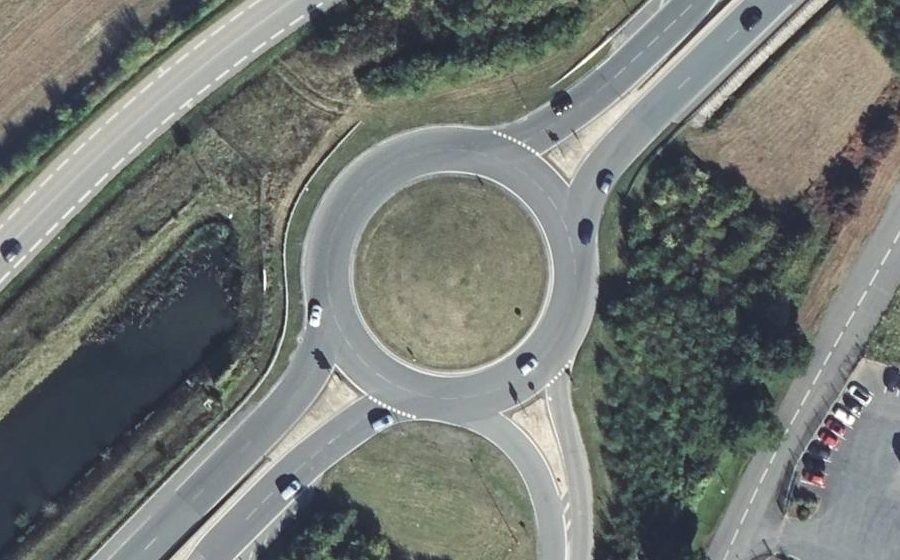 Vue aérienne du Giratoire de Vimy