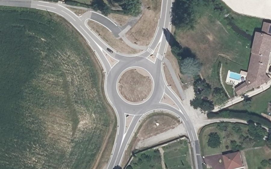 Vue aérienne du Rue de la Libération