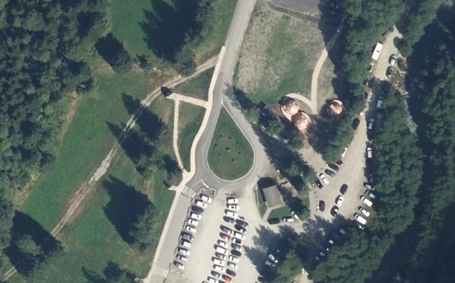 Vue aérienne du Route de Notre-Dame-de-la-Gorge