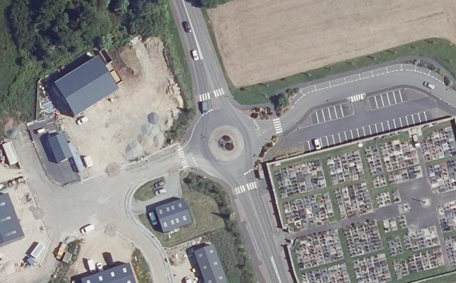 Vue aérienne du Rue de la Libération