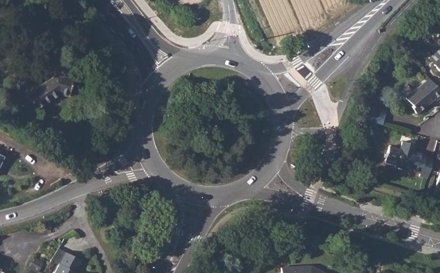 Vue aérienne du Rond-Point du Housseau