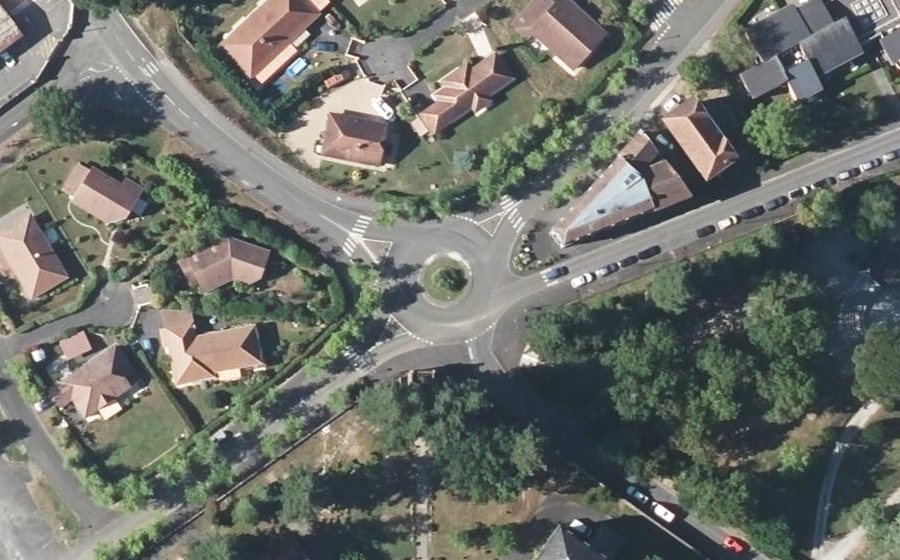 Vue aérienne du Rond-Point de Sabou