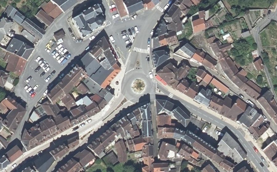 Vue aérienne de la Place du Général Espagne