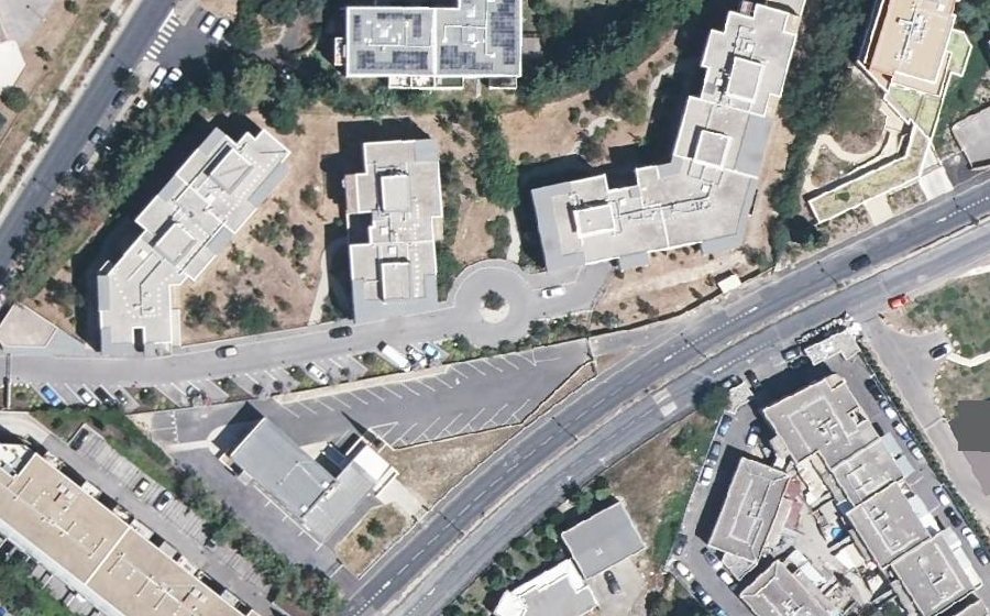 Vue aérienne du Rue Dominique Larrey