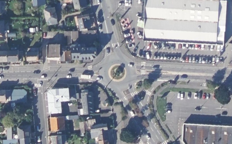 Vue aérienne du Rond-Point de la Croix de l'Espérance