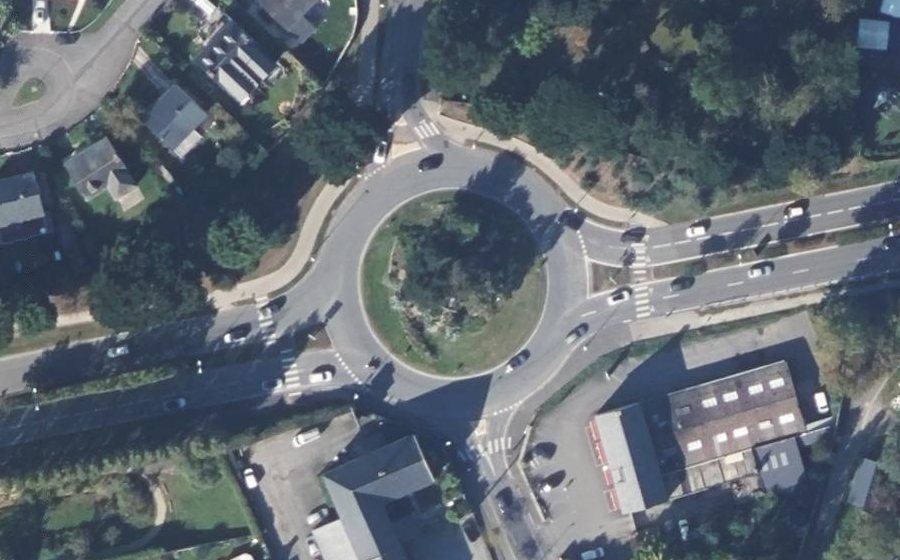 Vue aérienne du Rond-Point du Souvenir Français