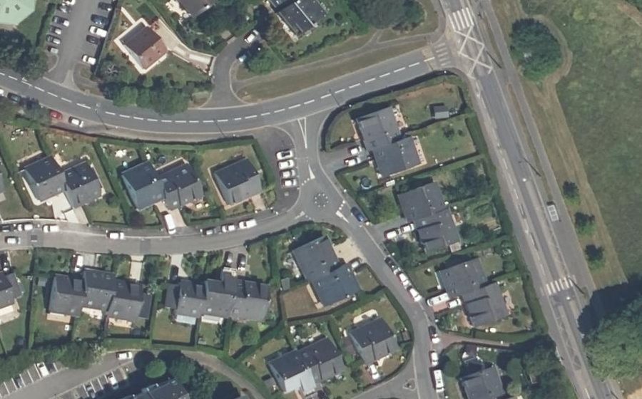 Vue aérienne du Rue Pierre de Coubertin