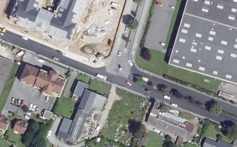 Vue aérienne du Rond-point anonyme n°1285500287