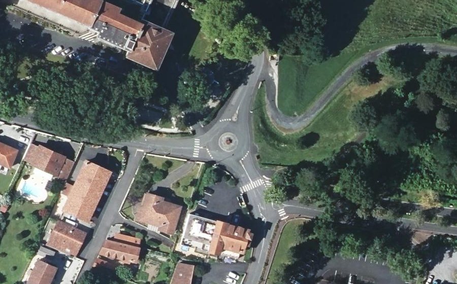 Vue aérienne du Rond-point Roland-Gosselin