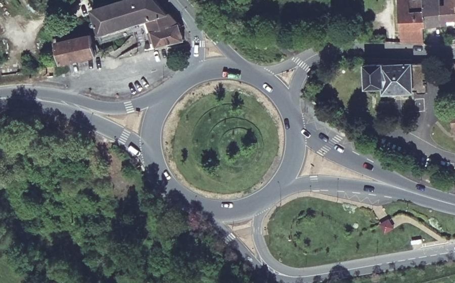 Vue aérienne du Rond-Point Brigade RAC