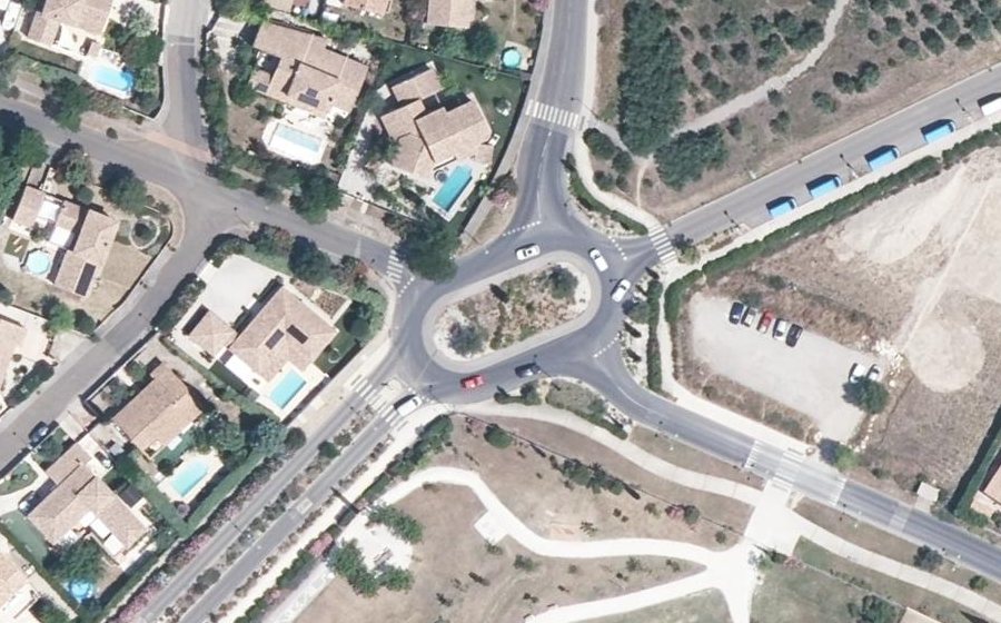 Vue aérienne du Rond-Point Martin Luther-King