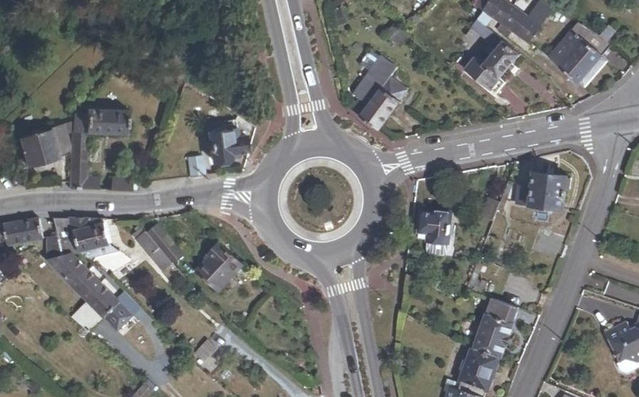 Vue aérienne du Rond-Point de la France Libre