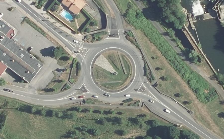 Vue aérienne du Rond-Point du Forgeron