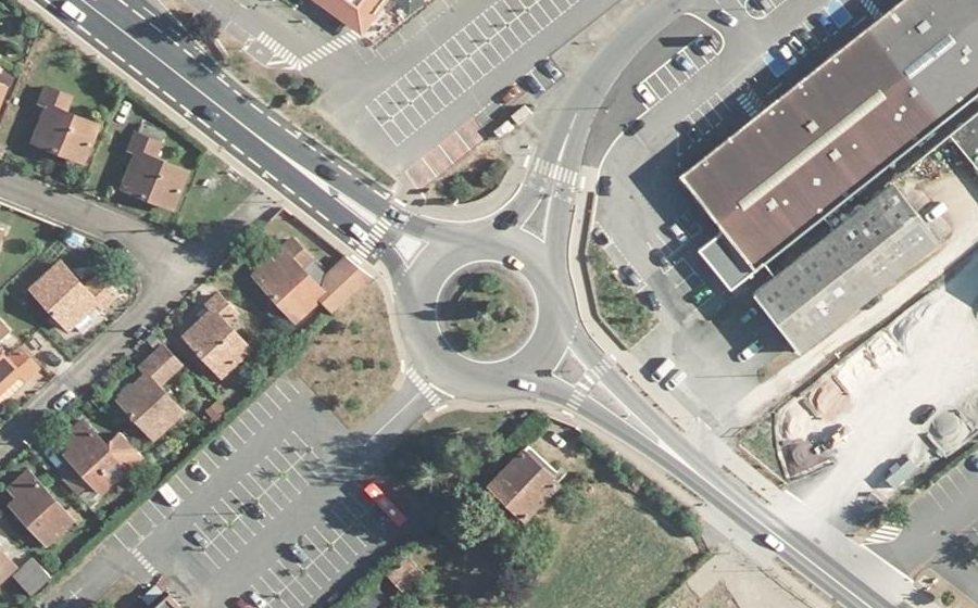 Vue aérienne du Giratoire de Greés
