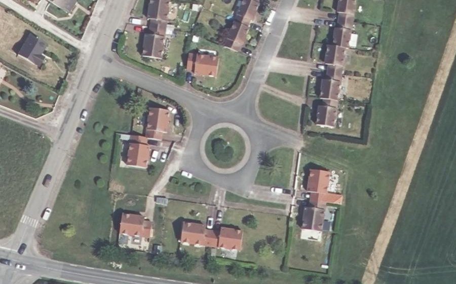 Vue aérienne du Place de la Pierre des Clés