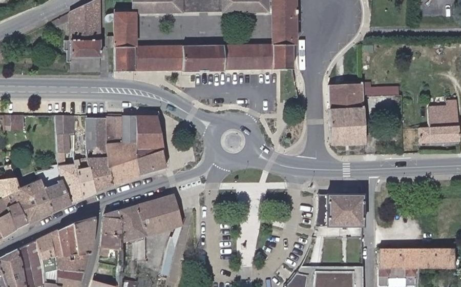 Vue aérienne du Place Jeantet