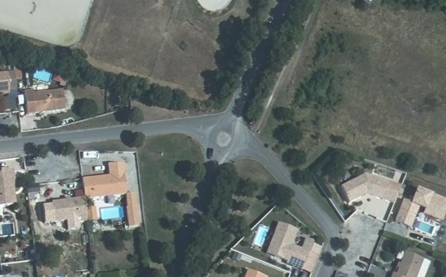 Vue aérienne du Rond-Point du Souvenir Français