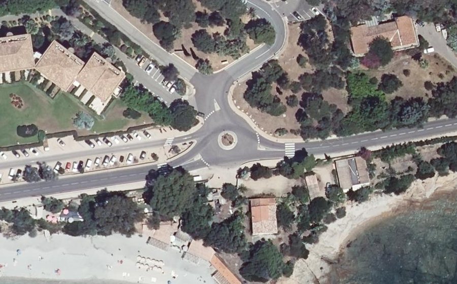 Vue aérienne du Route des Sanguinaires