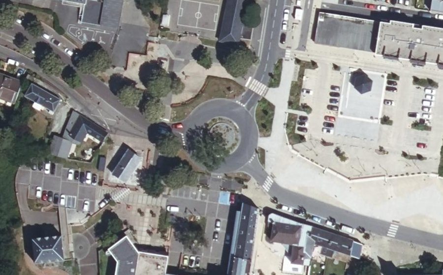 Vue aérienne du Rond-Point de la Fontaine
