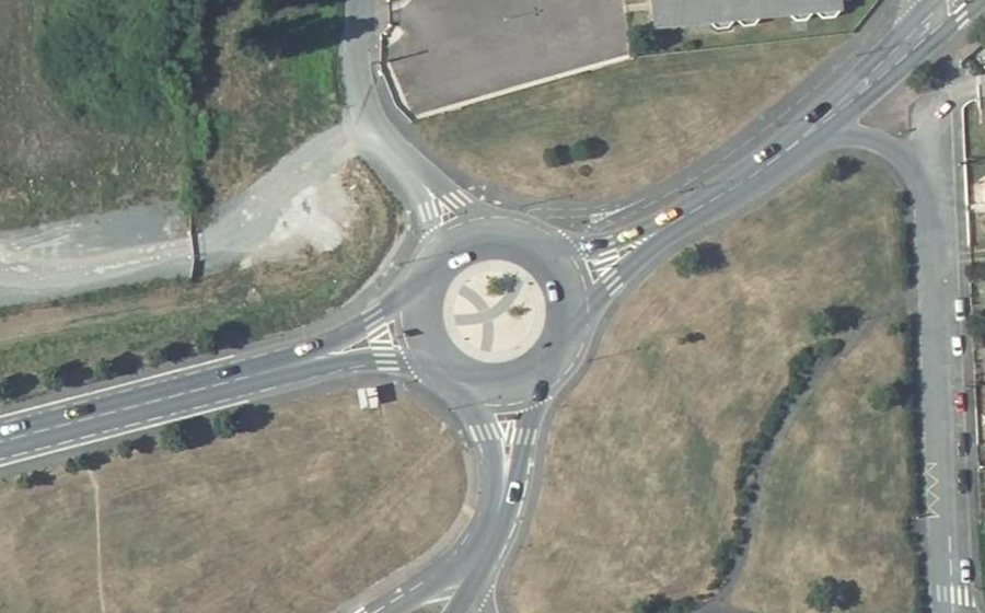 Vue aérienne du Rond-Point des Anciens d'Indochine