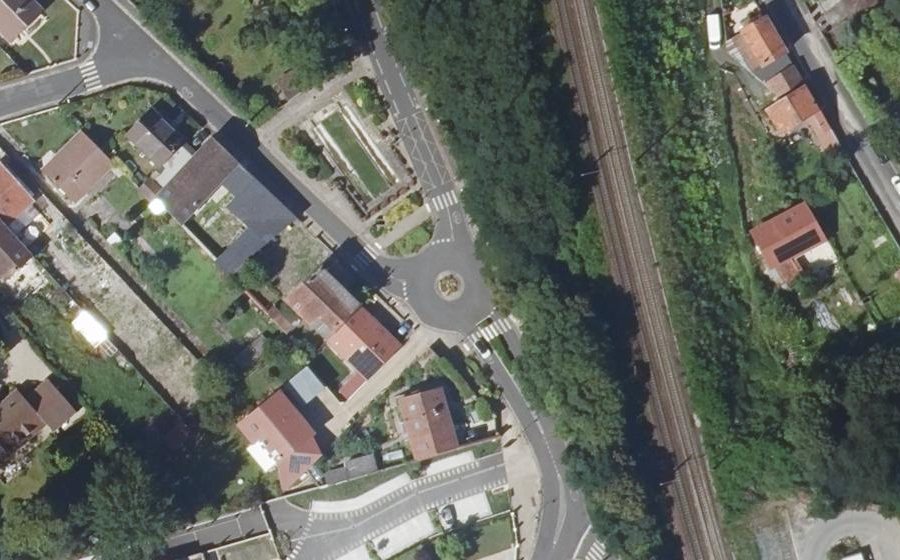 Vue aérienne du Rond-Point du Lavoir