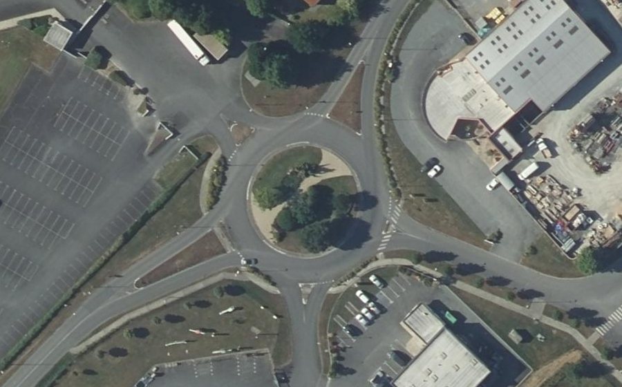 Vue aérienne du Giratoire de Maunit