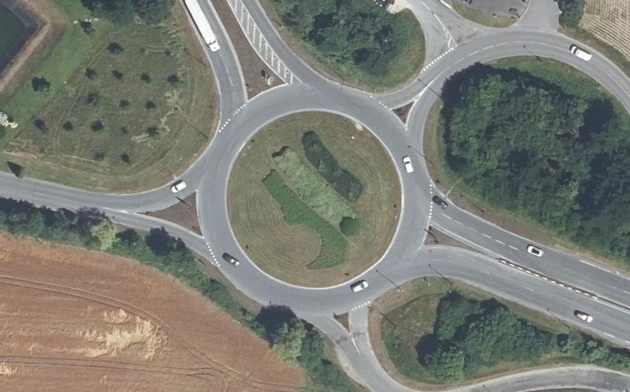 Vue aérienne du Rond-Point Boutilh