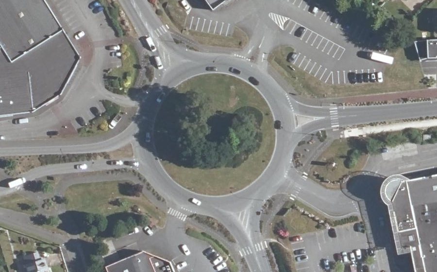Vue aérienne du Rond-Point de Kerholo