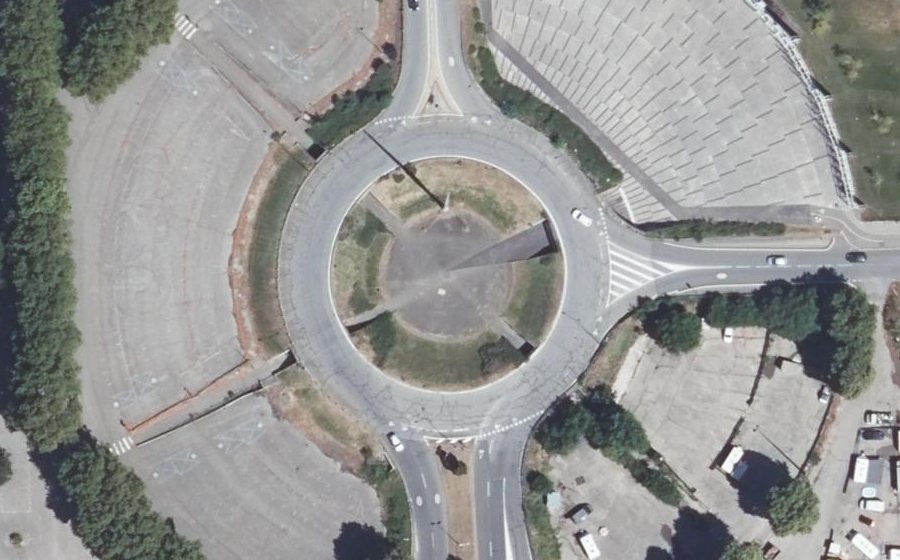 Vue aérienne du Rond-Point Jean Monnet