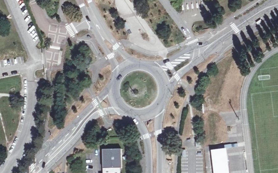 Vue aérienne du Rond-Point San Giovanni Lupatoto