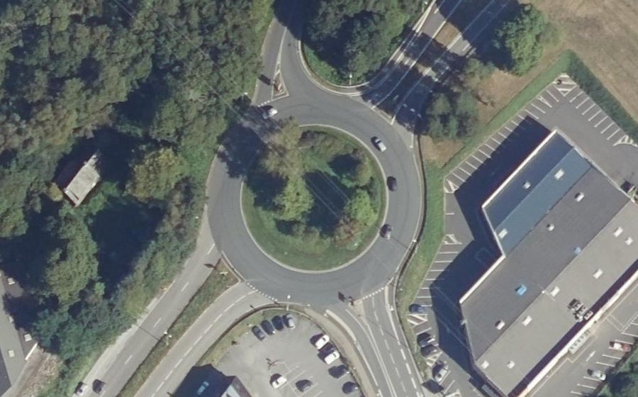 Vue aérienne du Giratoire de Gourvili