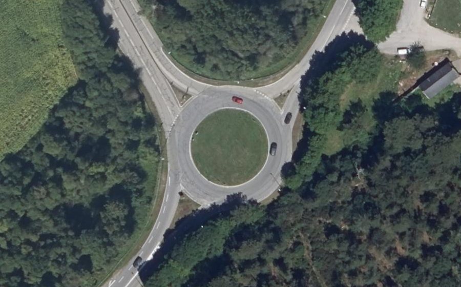 Vue aérienne du Giratoire de Poulbenn