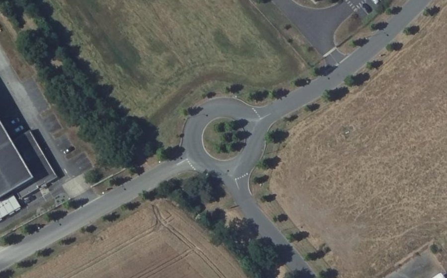 Vue aérienne du Rond-point des Entrepôts