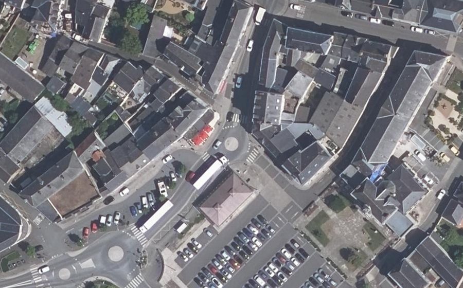 Vue aérienne du Rue Nationale