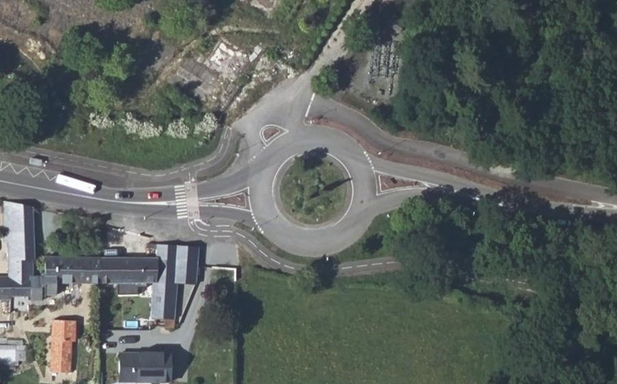 Vue aérienne du Rond-Point du Mail