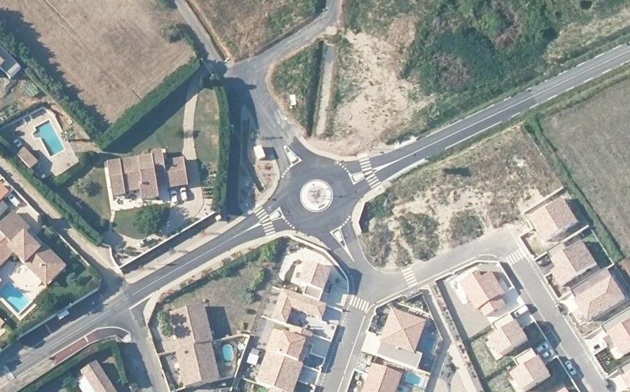 Vue aérienne du Route de Pailhès