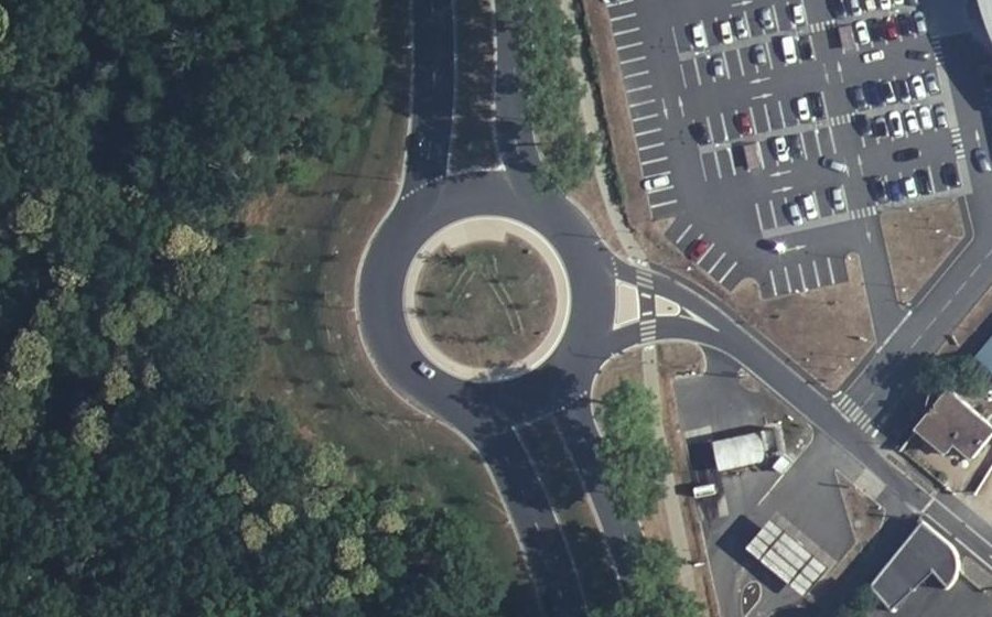 Vue aérienne du Route Nationale 10