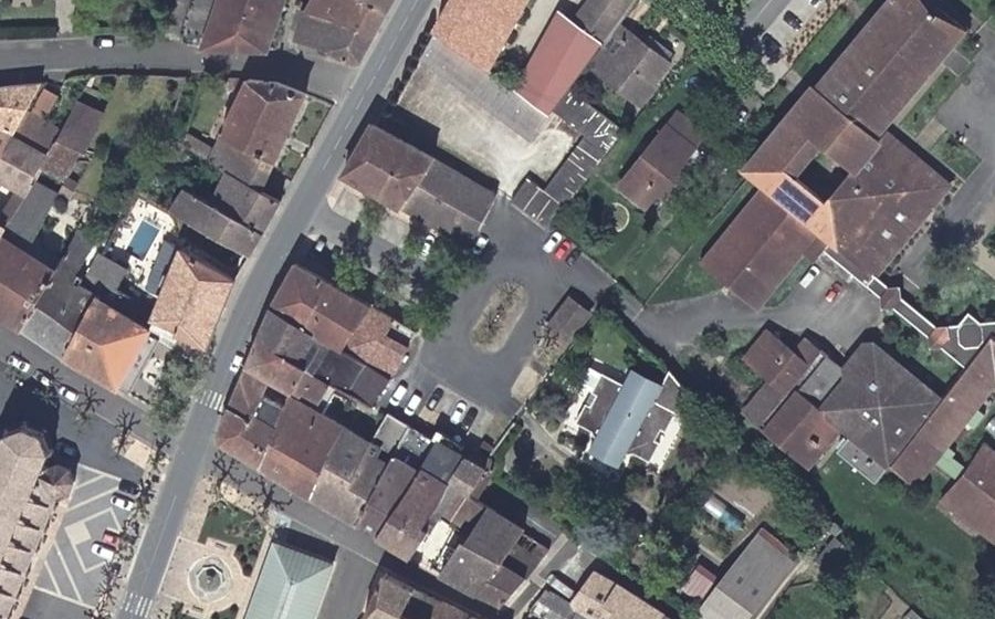 Vue aérienne du Place de l'Airial