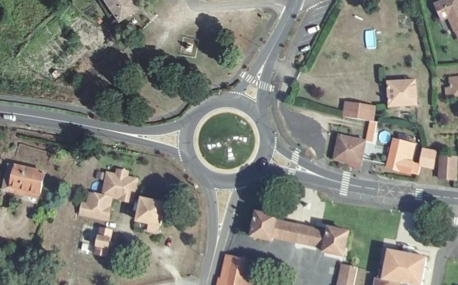 Vue aérienne de la Place du Presbytère