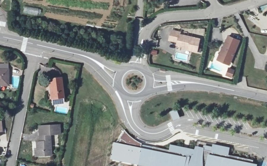Vue aérienne du Route des Villages
