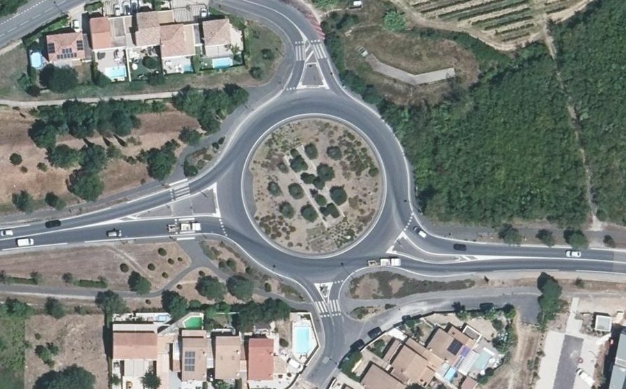 Vue aérienne du Rond-Point Garibaldi