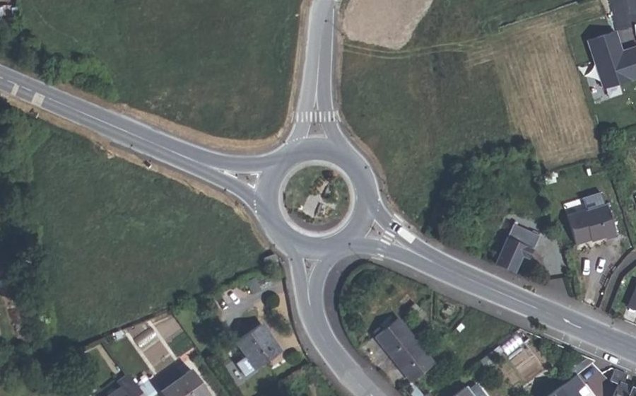 Vue aérienne du Rond-Point Pierre-Yves Labbe